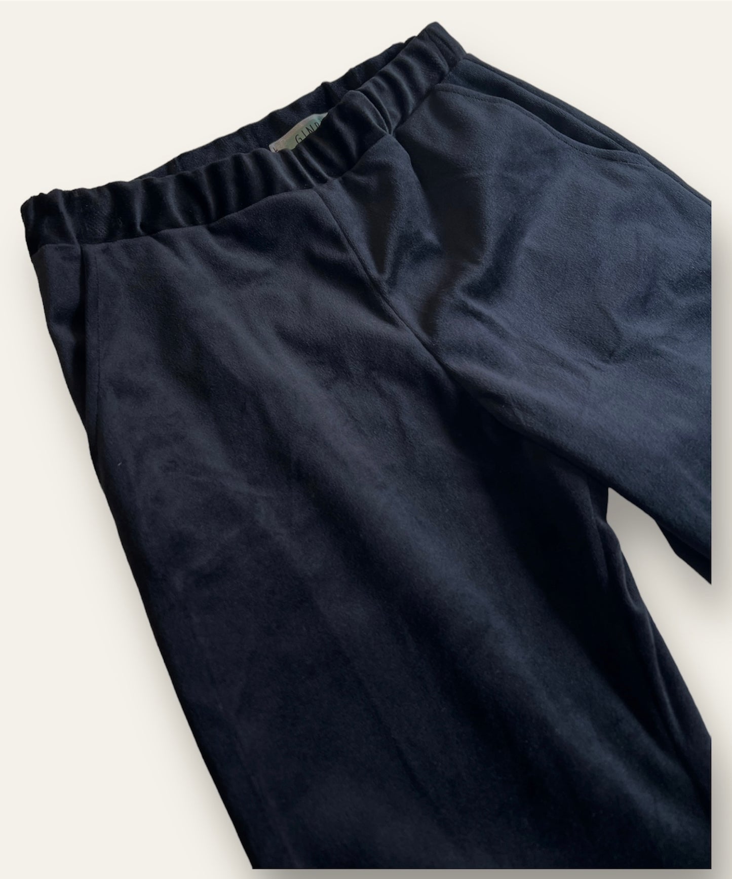 Pant zampa con tasche velluto