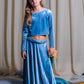 Maglia crop velvet + Gonna lunga velvet